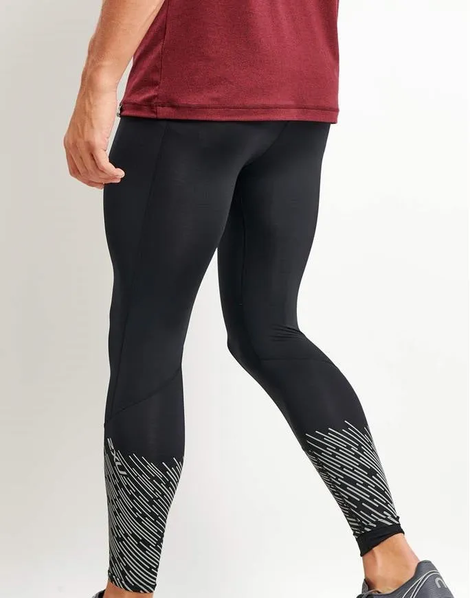 2XU Men's Reflect Run Compression Tights-MA5363B (BLK/SLF)