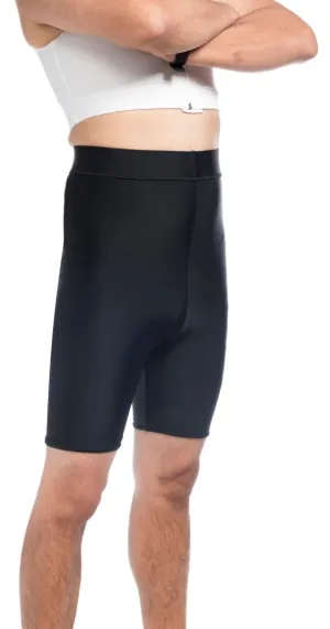 614S, Men's High Waist Compression Shorts  -  Layer Over Stockings