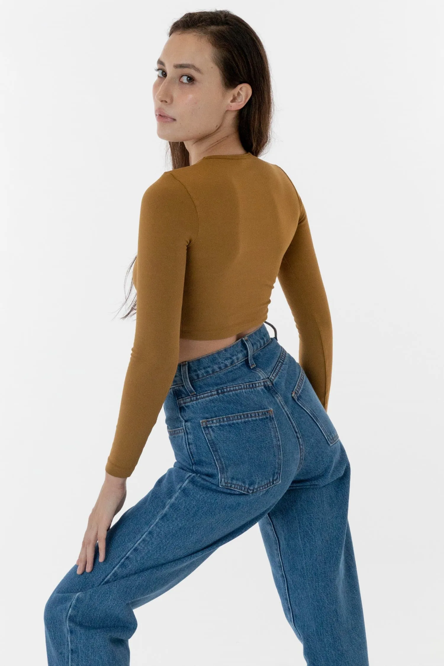 83079GD - Garment Dye Long Sleeve Crop Top