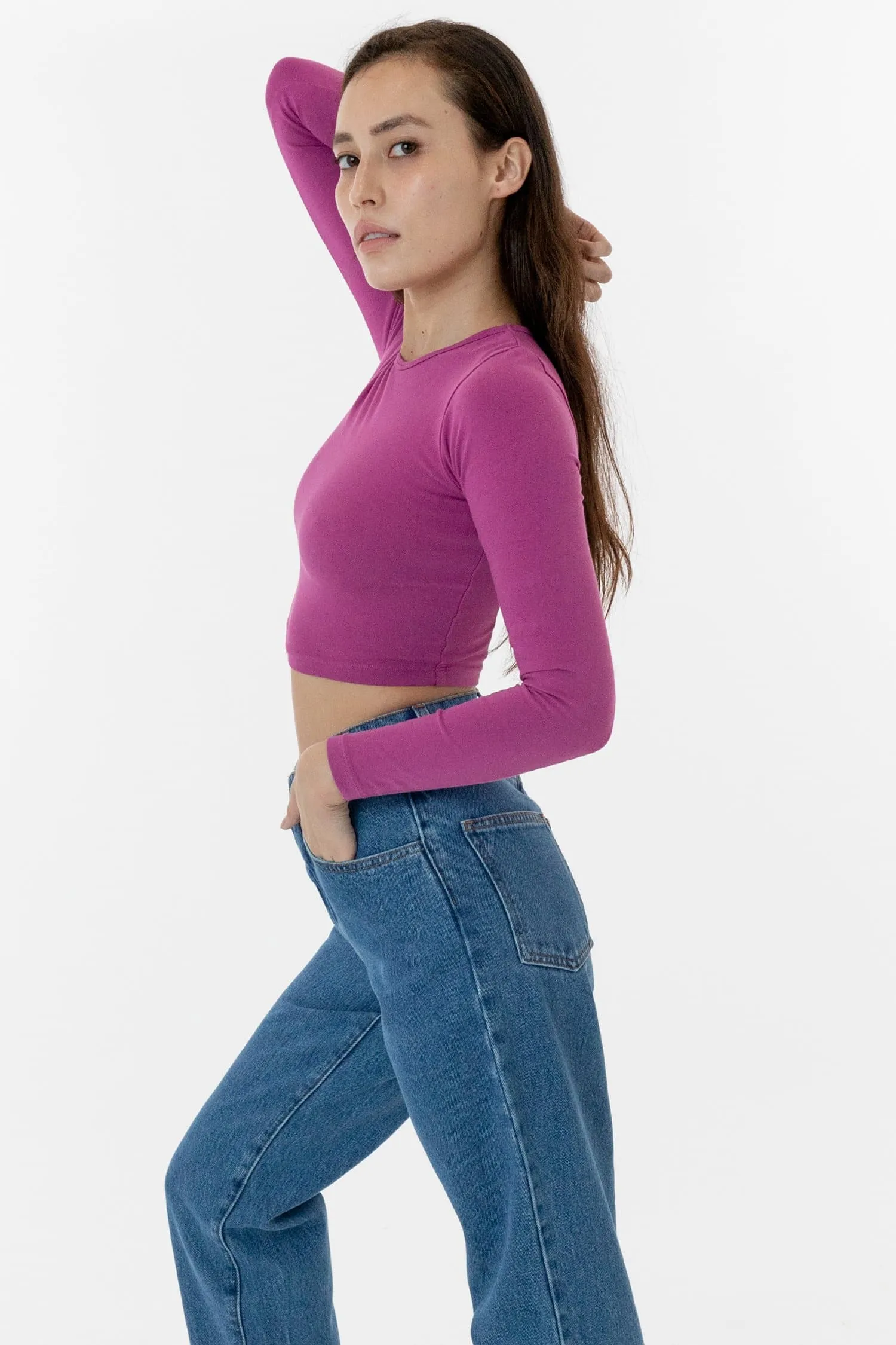 83079GD - Garment Dye Long Sleeve Crop Top