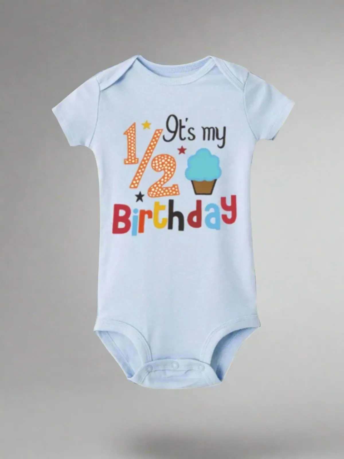 Adorable ""It's My 1/2 Birthday"" Baby Onesie - Cute Birthday Bodysuit