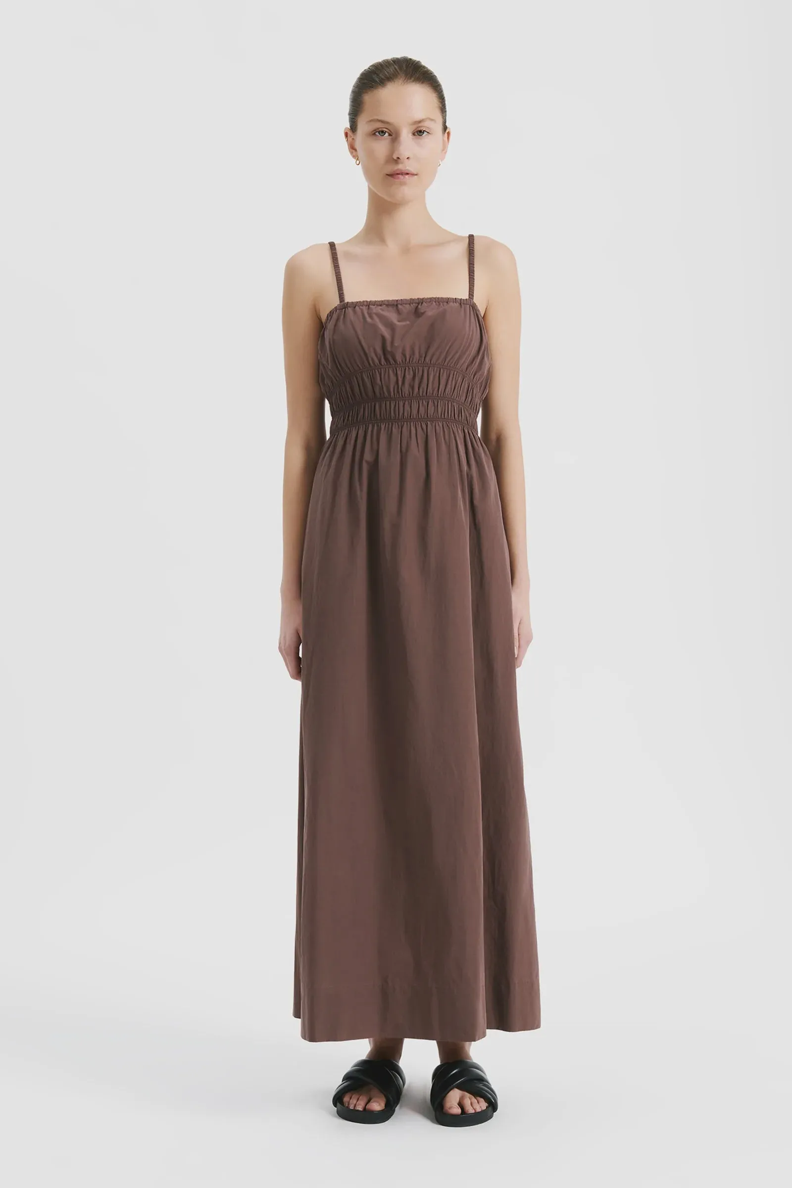 Akira Poplin Maxi Cacao