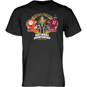 Alabama Clemson 2019 CFP National Championship Game Dueling Black T-Shirt