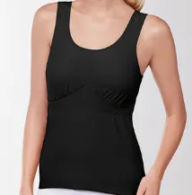 Amoena Michelle Post Surgery Camisole with Drain Management Black