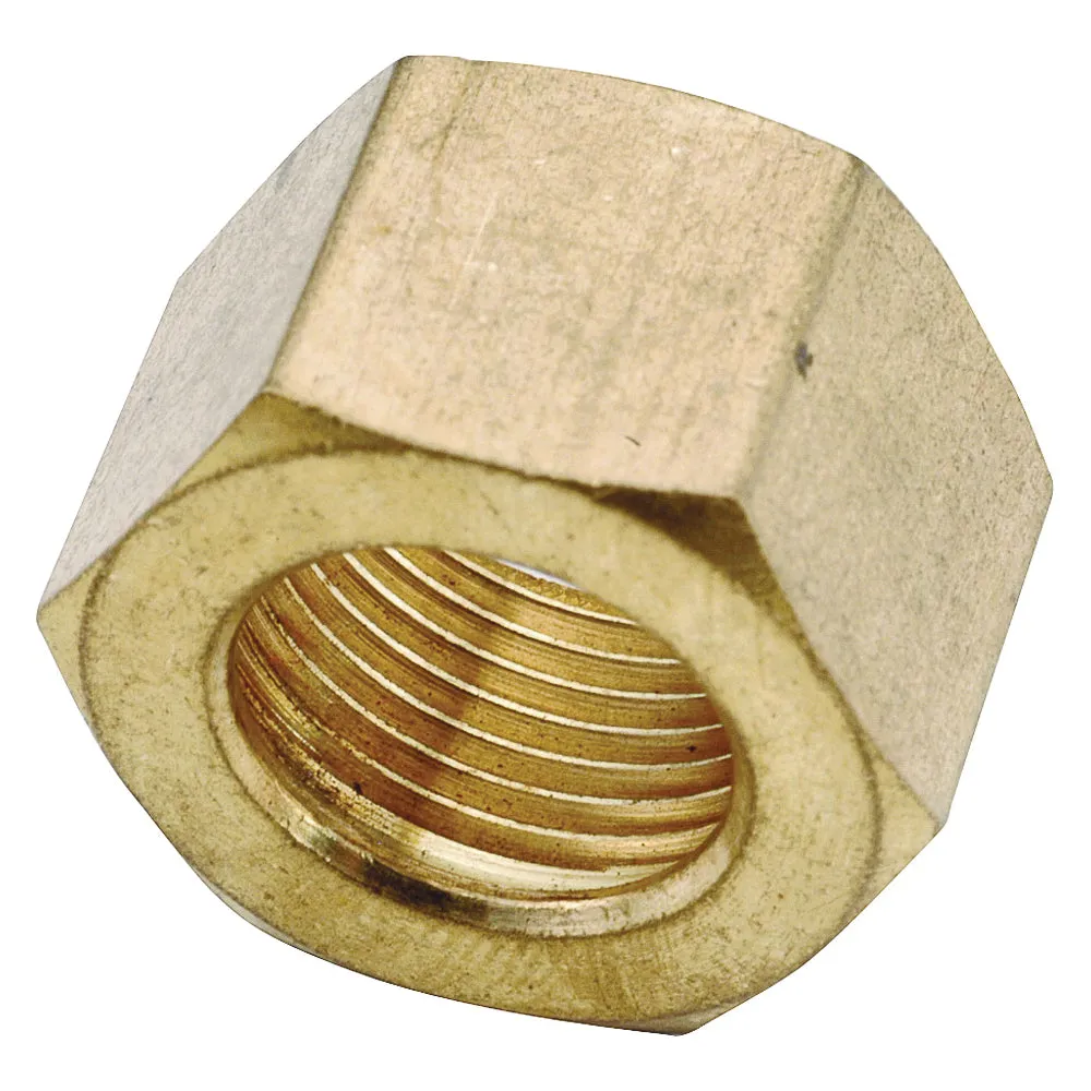 Anderson Metals 730061-05 Nut, 5/16 in, Compression, Brass