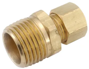 Anderson Metals 750068-0402 Pipe Connector, 1/4 x 1/8 in, Compression x Male, Brass, 300 psi Pressure :EA: QUANTITY: 10