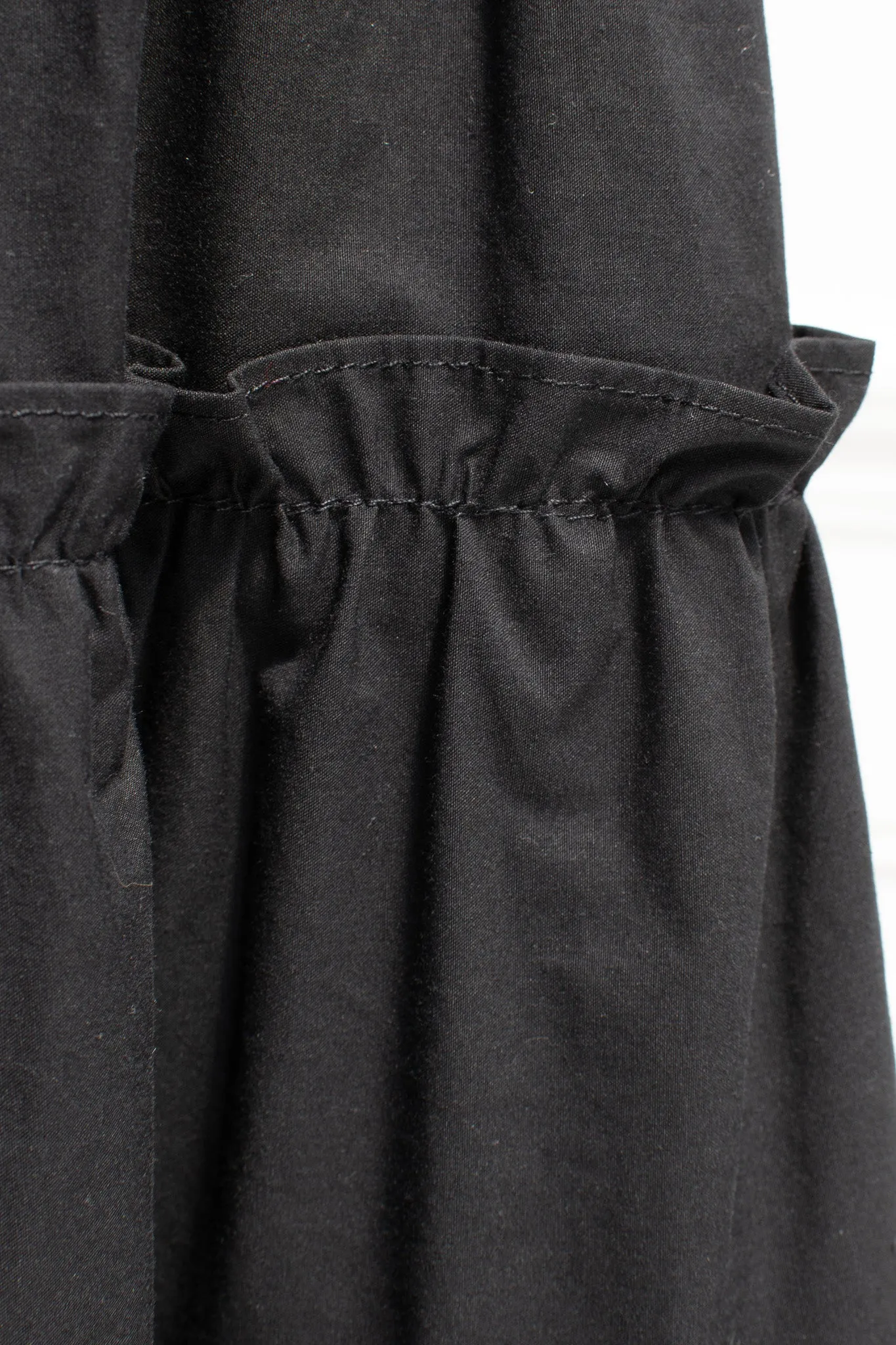 Antoinette Cotton Midi Skirt - Black