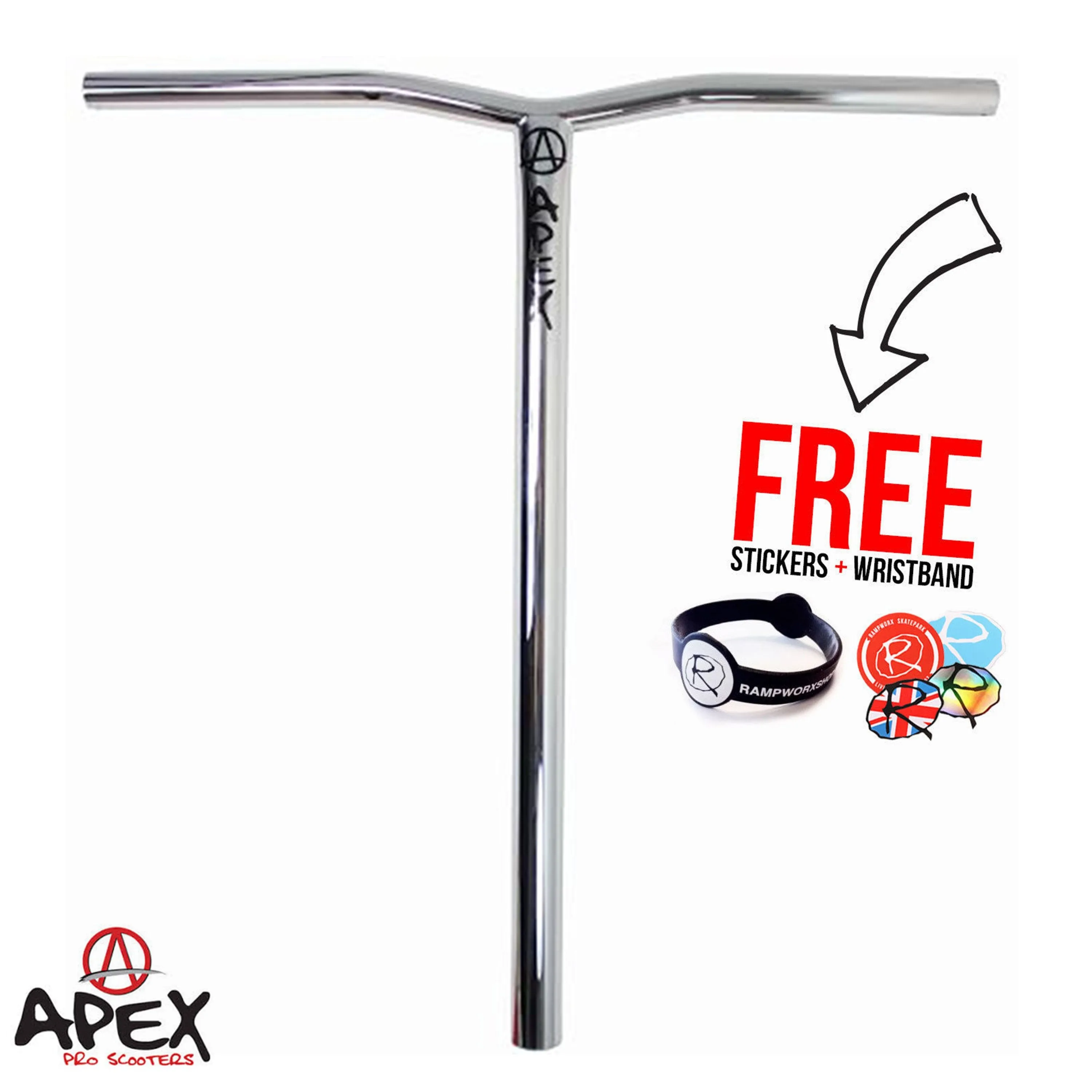 Apex Pro Scooters Team Bol Bars XL SCS, Chrome