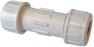 B & K 160-105 Double Seal Coupling, 1 in, Compression, PVC :EA: QUANTITY: 1