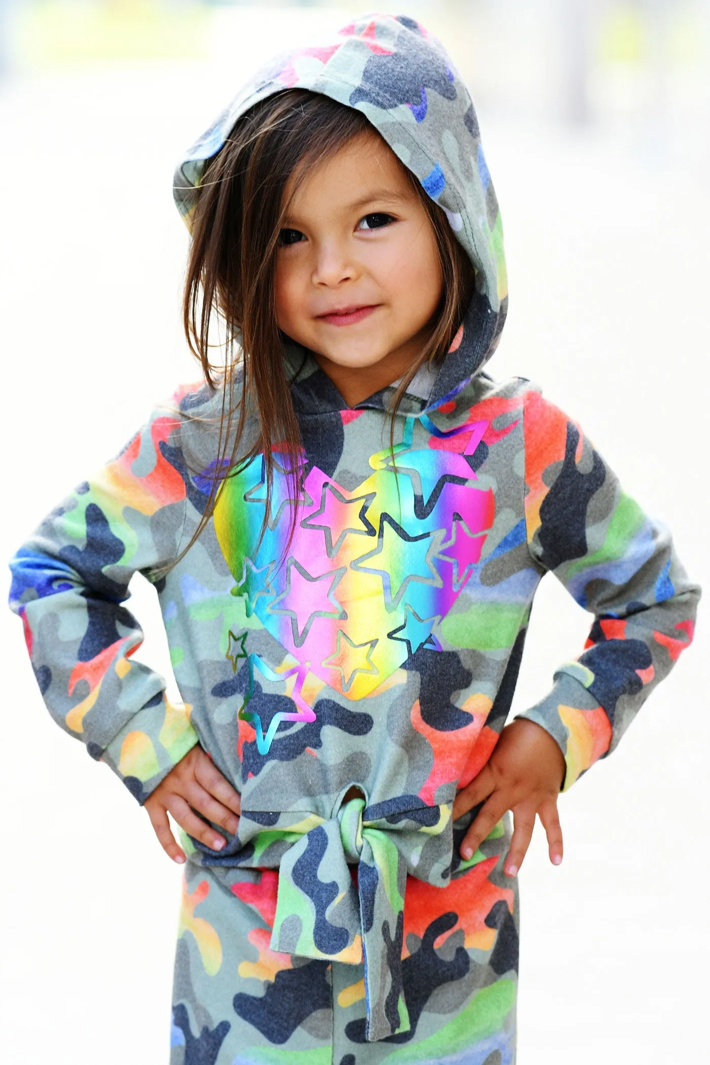 Baby Girl's Rainbow Camo Print Joggers