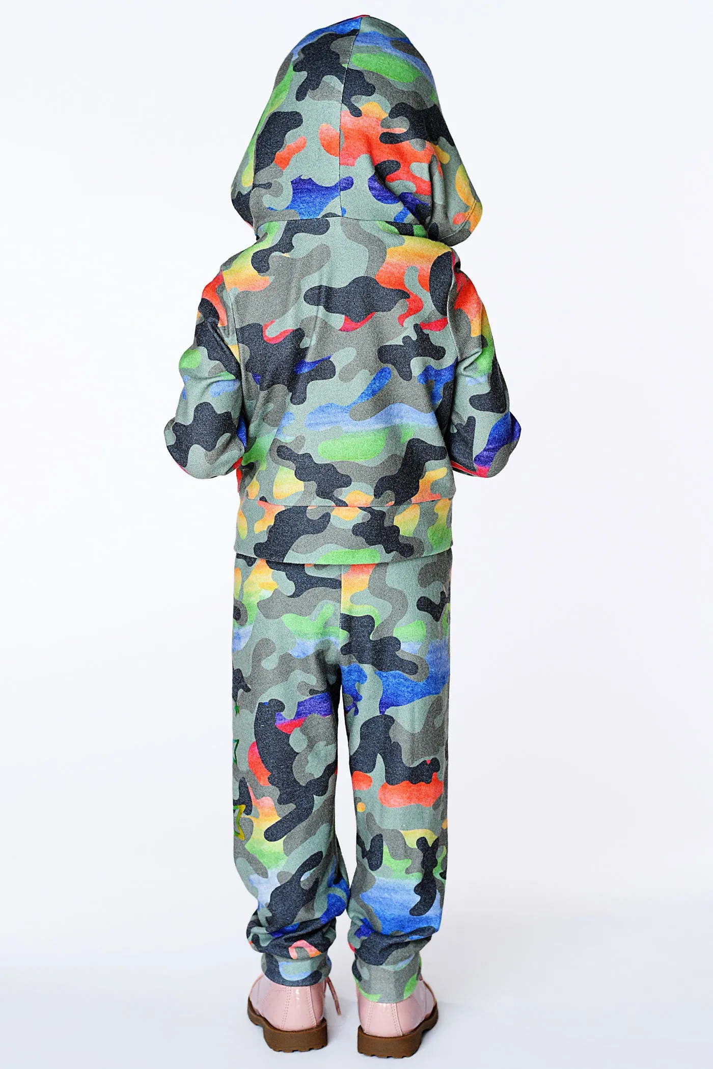 Baby Girl's Rainbow Camo Print Joggers