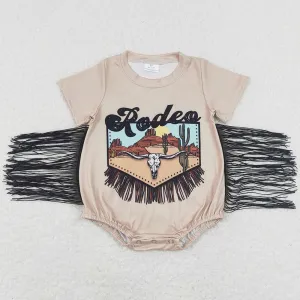 Baby Infant Girls Rompers Western Rodeo Fringe Short Sleeve Rompers SR0464