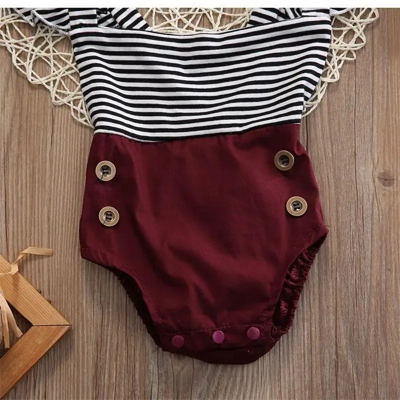 Baby Striped Romper Set