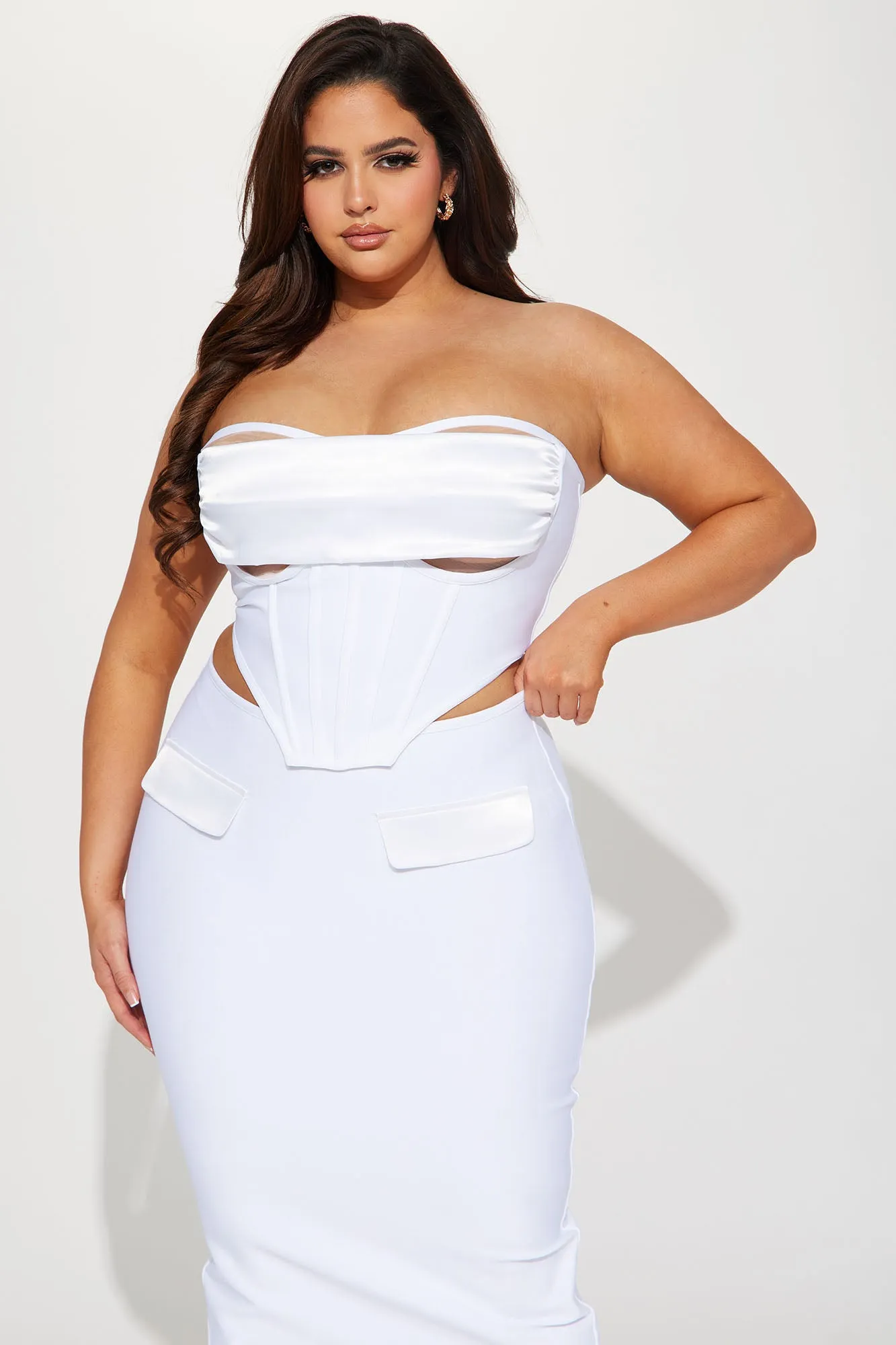 Be Bold Bandage Skirt Set - White