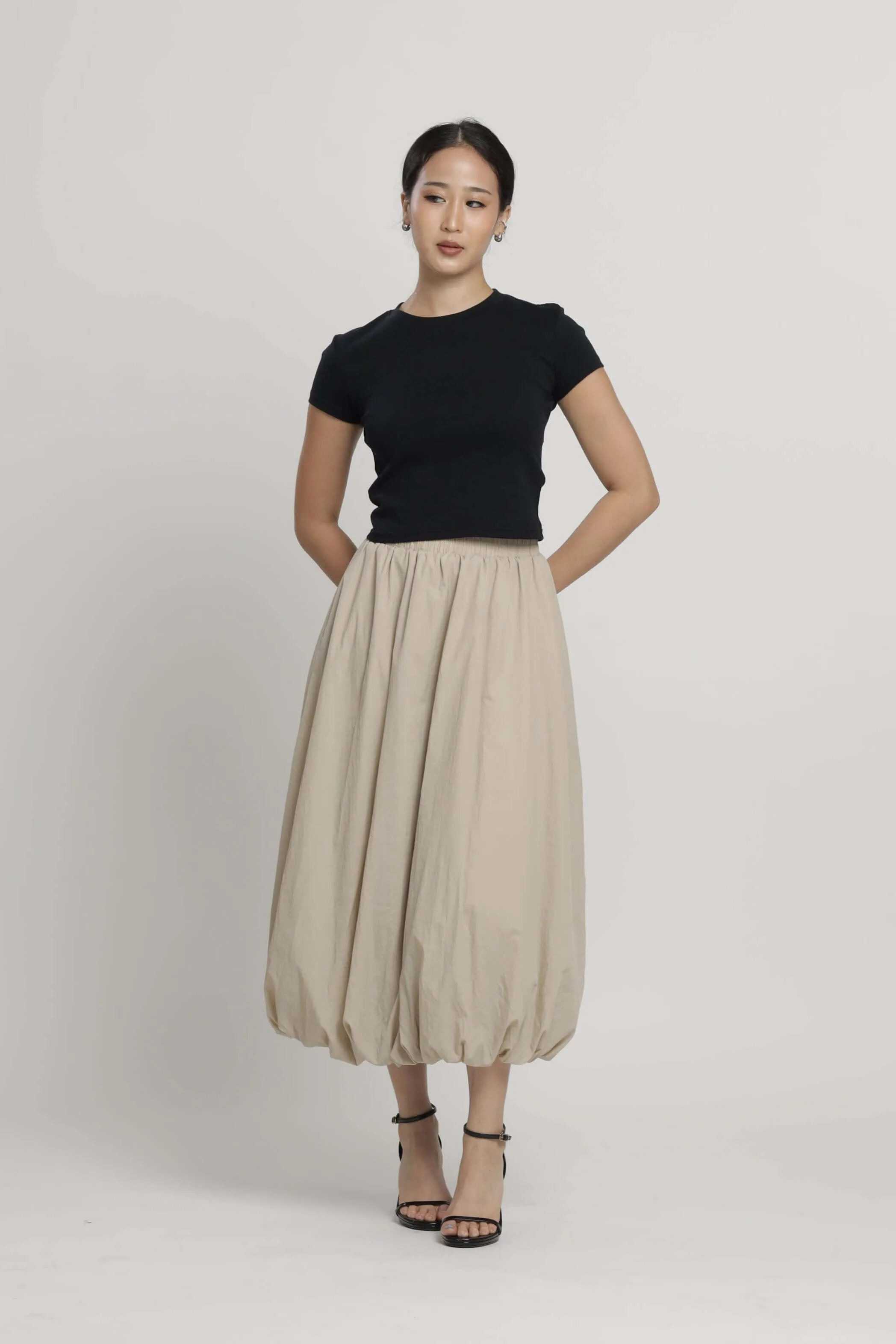 Beige Balloon Skirt