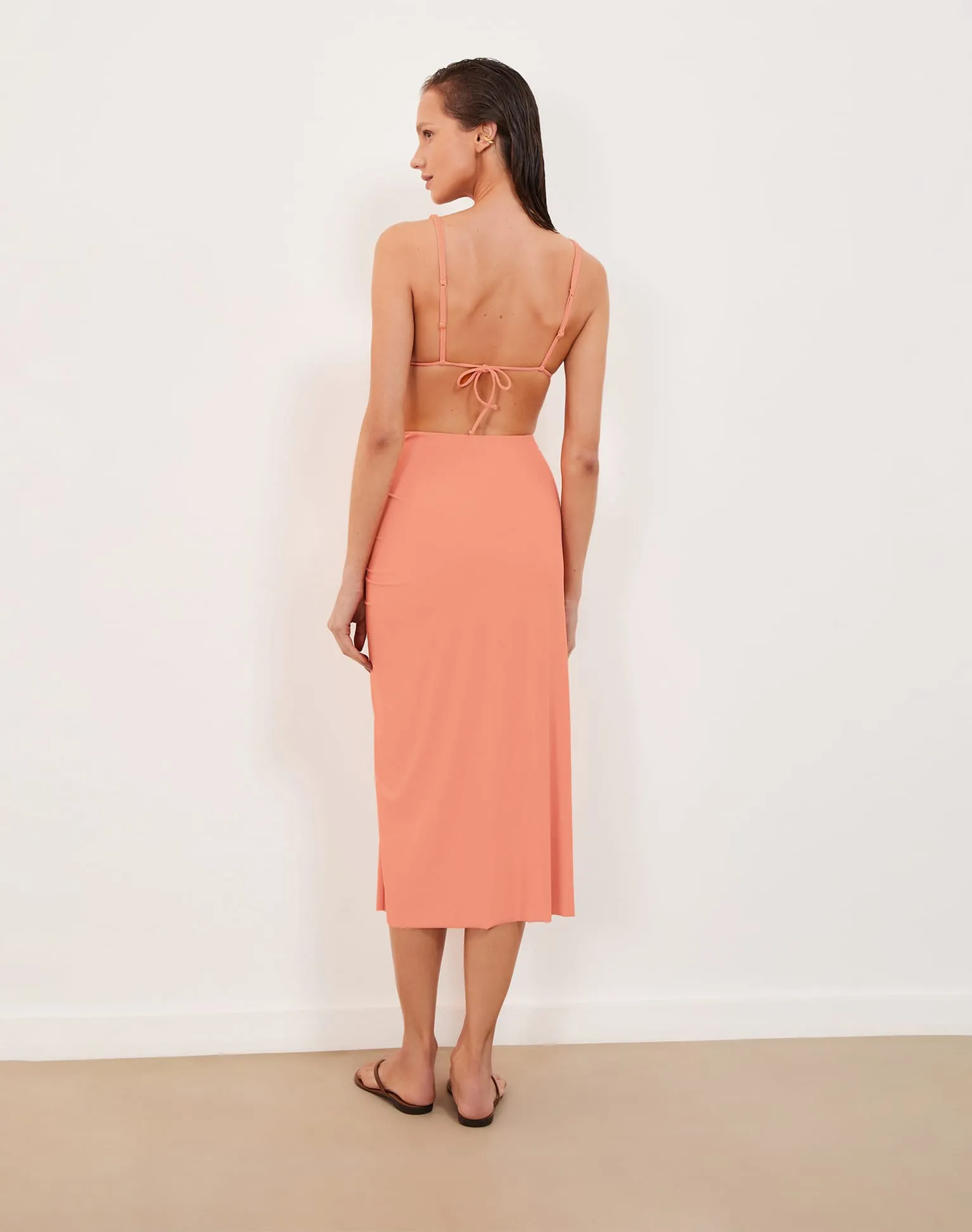 Bela Midi Skirt (exchange only) - Peach