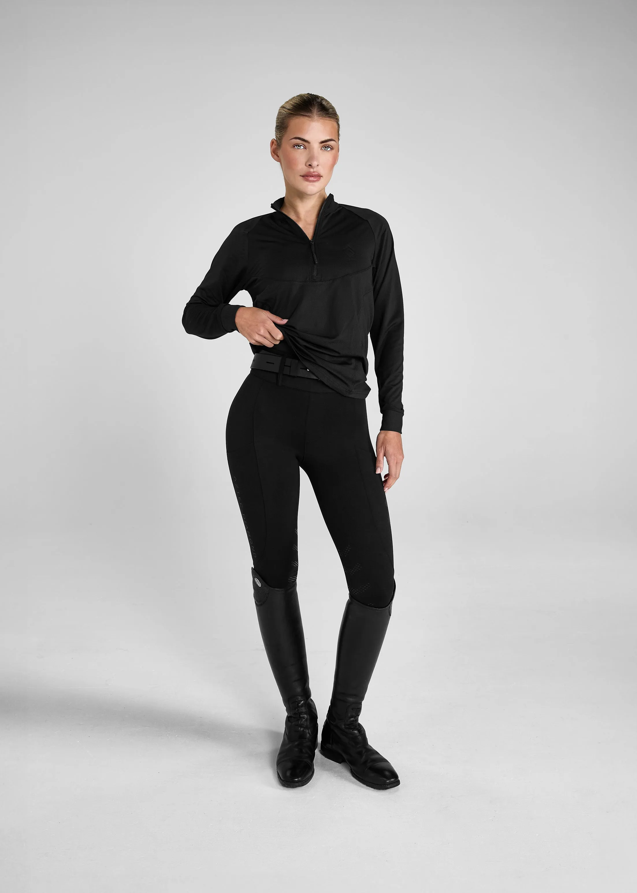 Black Compression Breeches Knee Grip