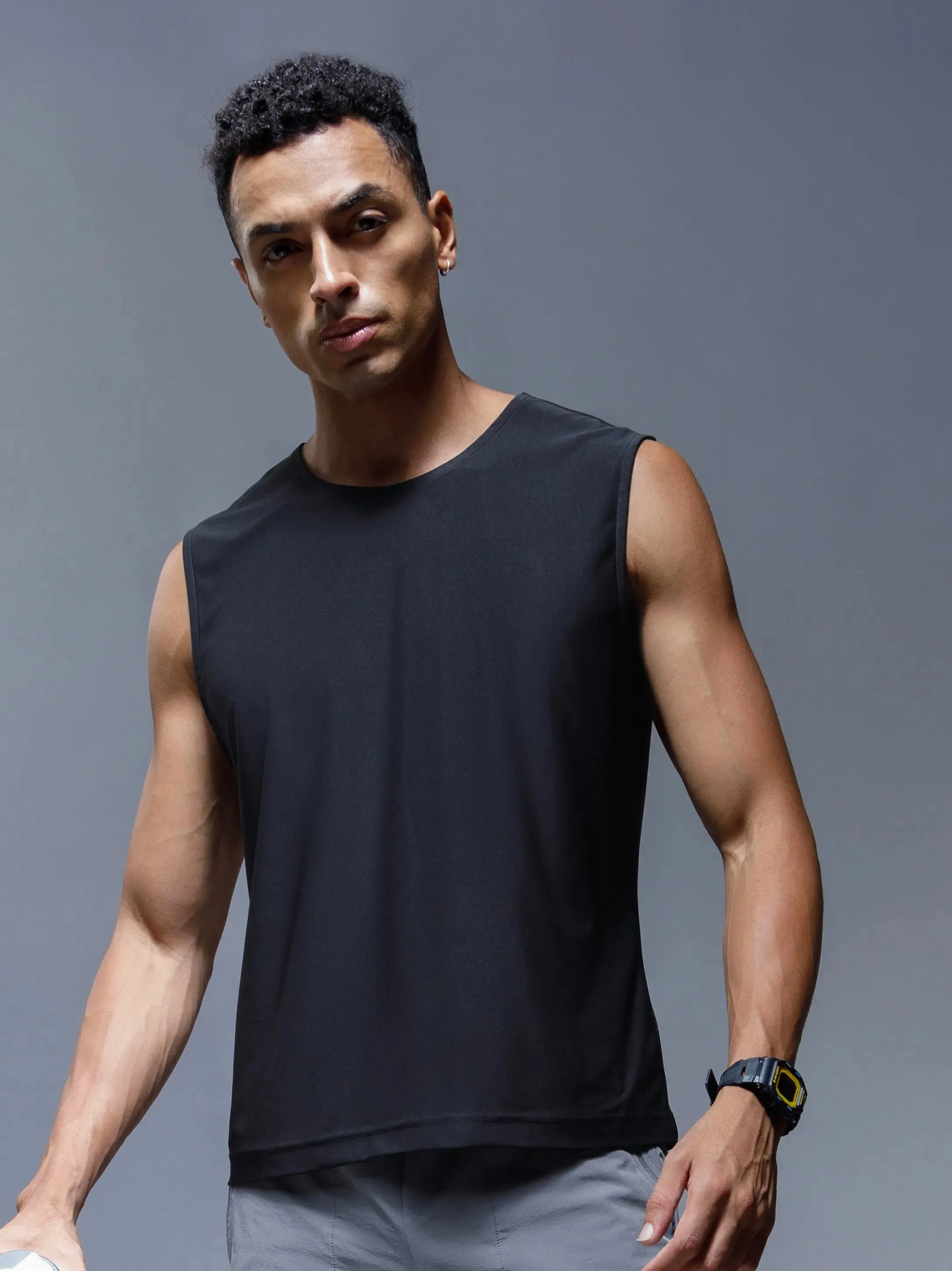 Black Reflex Tank Tee