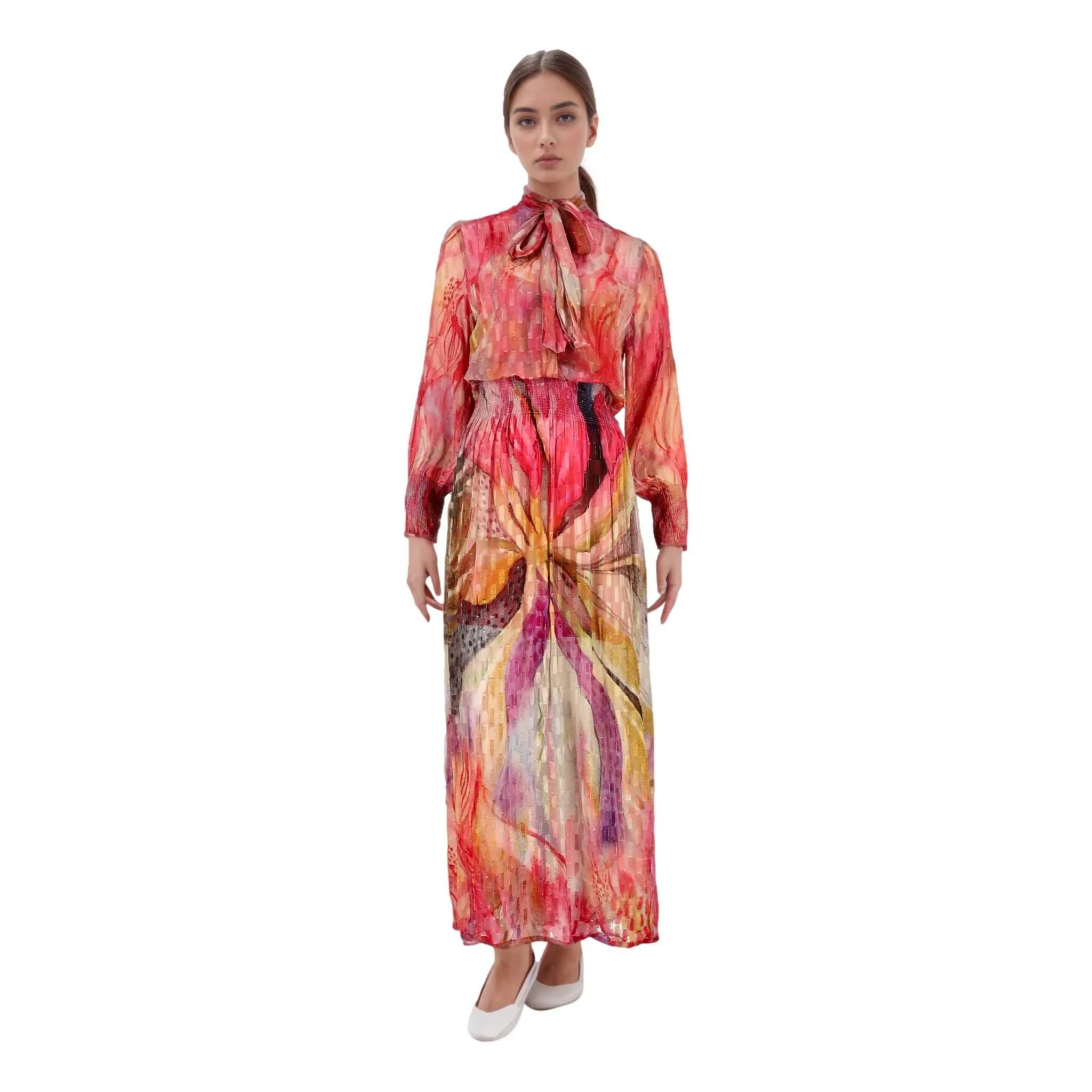 BL^NK London Watercolour Maxi Dress. Size S