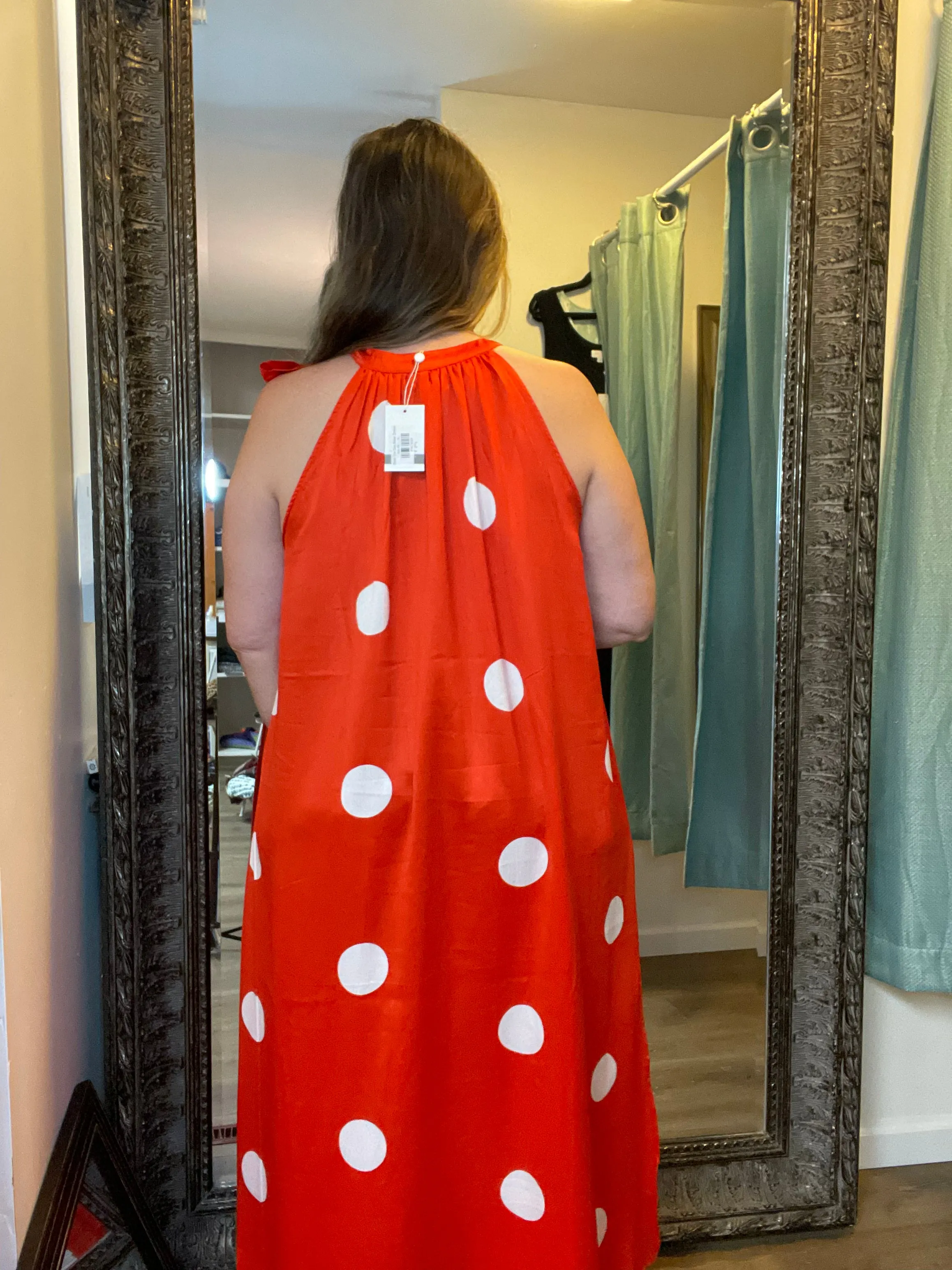 Bow Tie Dot Maxi Dress