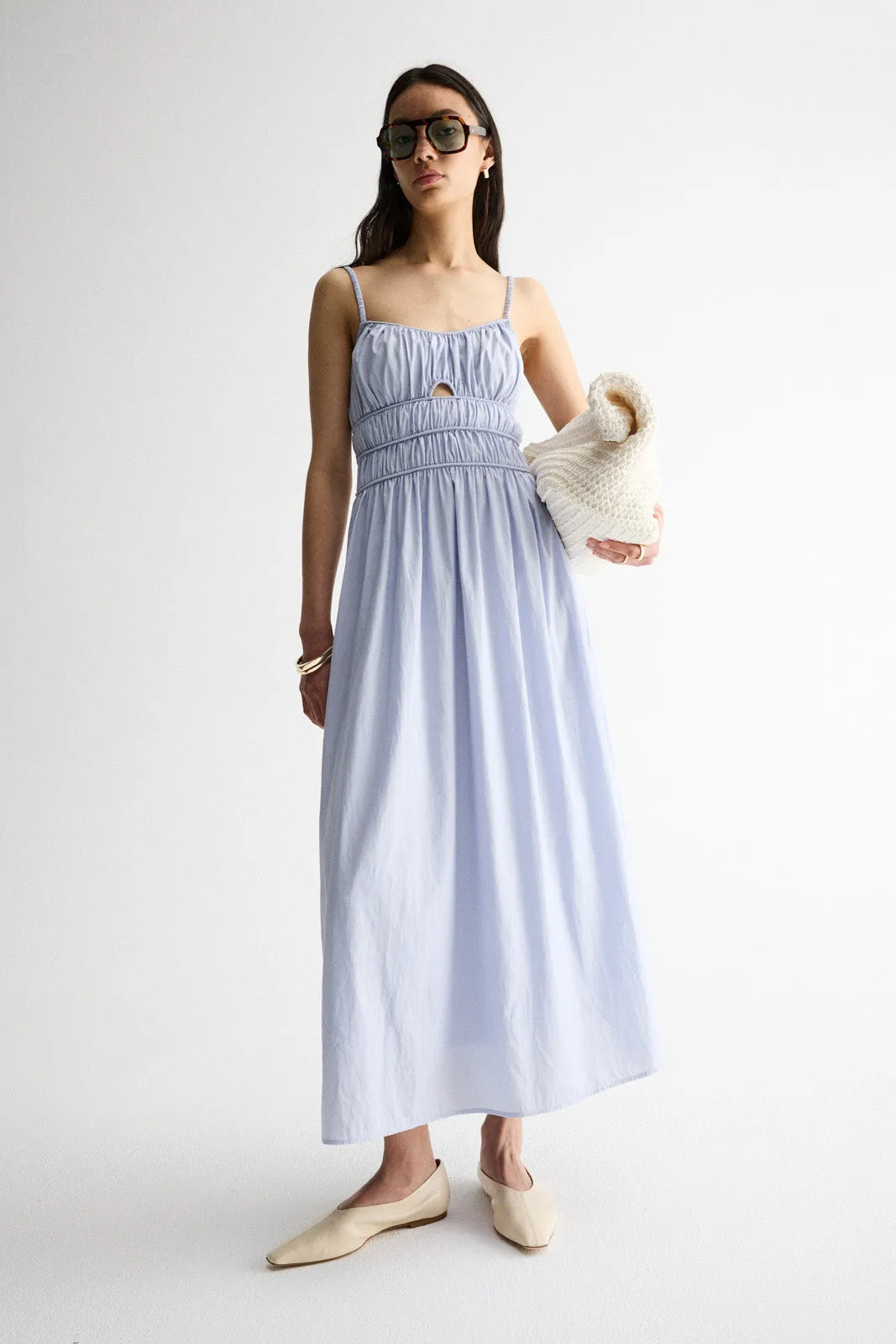 Camellia Dress Dusty Blue