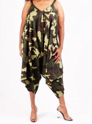 Camouflage Harem Romper