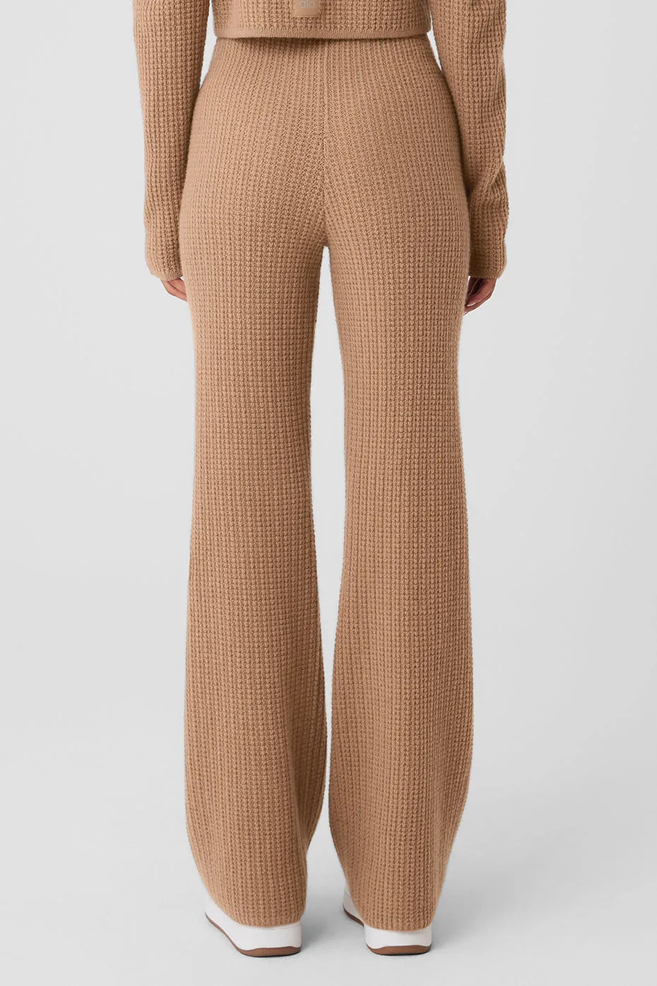 Cashmere High-Waist Plush Waffle Pant - Toasted Almond