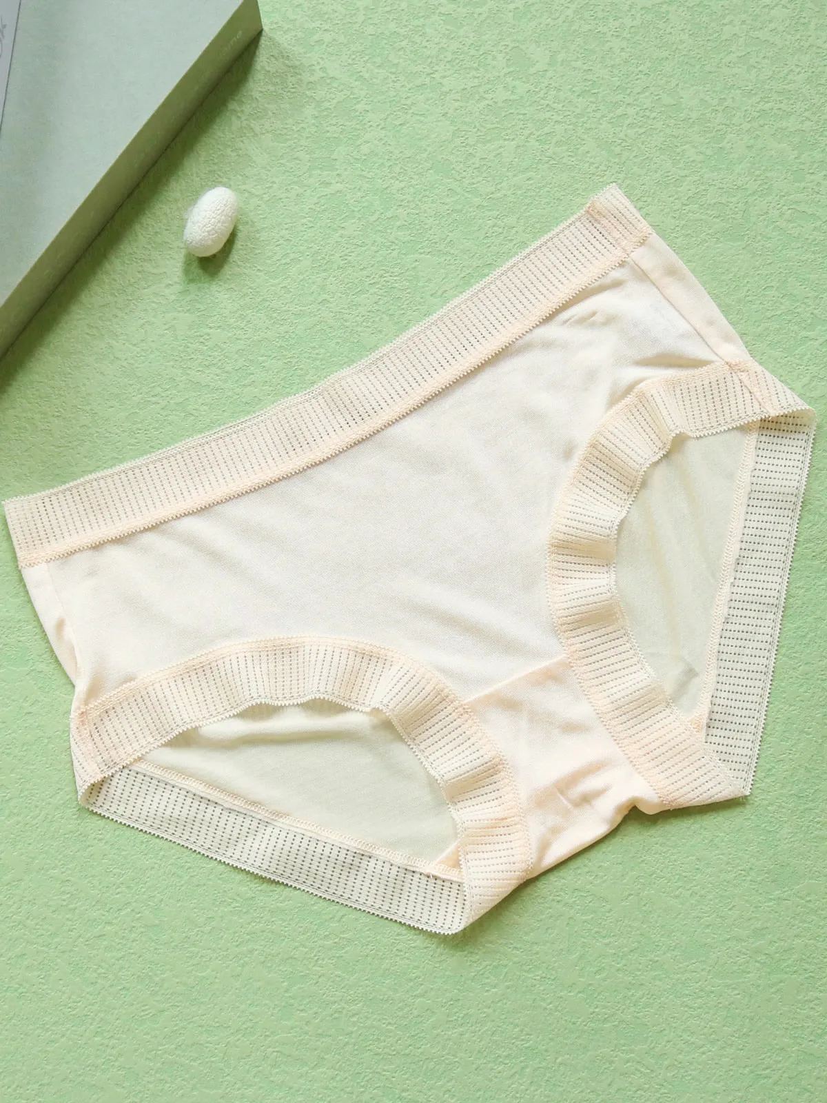 Culotte Tricotée Confortable en Soie de Mûrier (Soutien-Gorge NON Inclus)