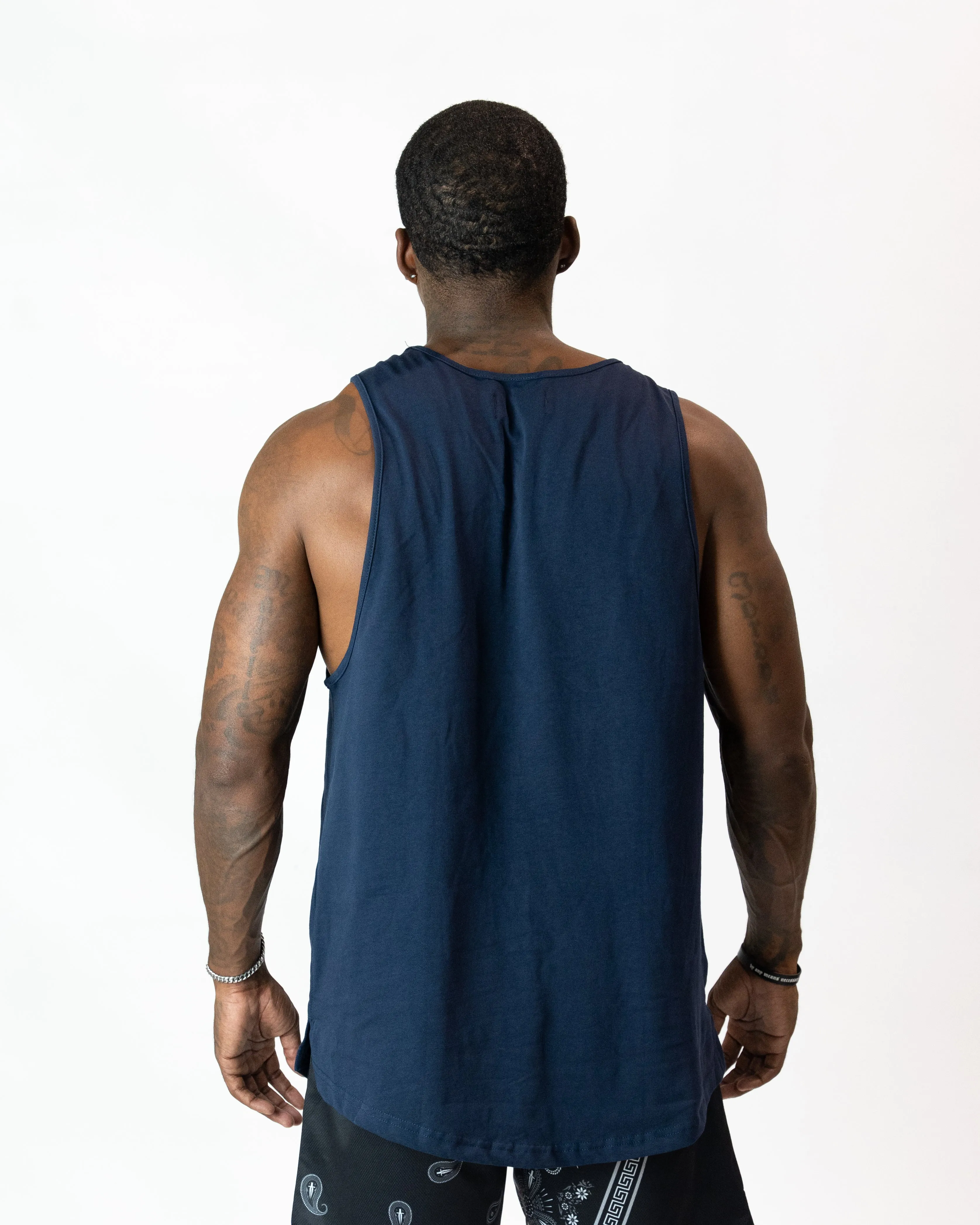 DAGGER OVERSIZED SCOOP TANK - NAVY