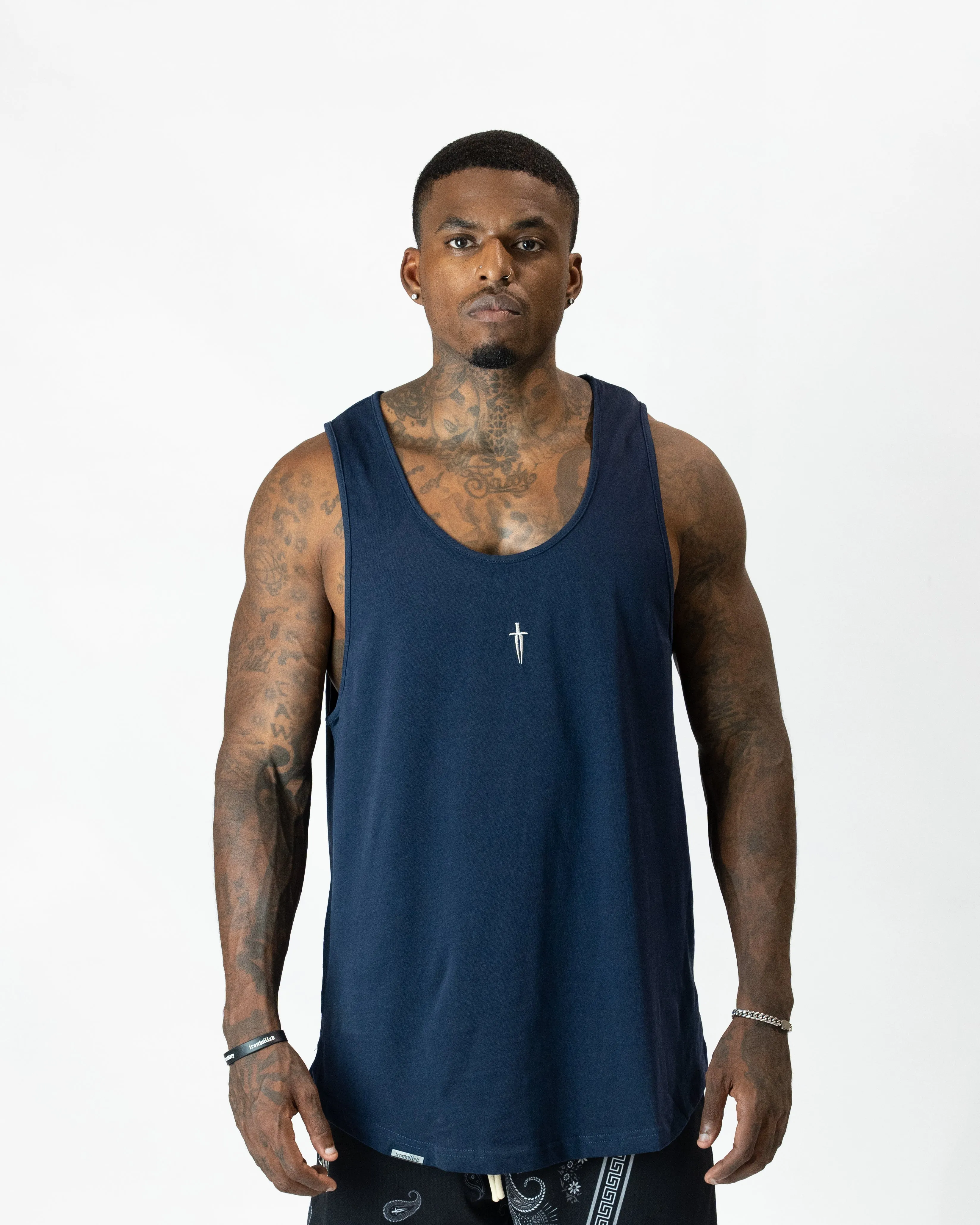 DAGGER OVERSIZED SCOOP TANK - NAVY