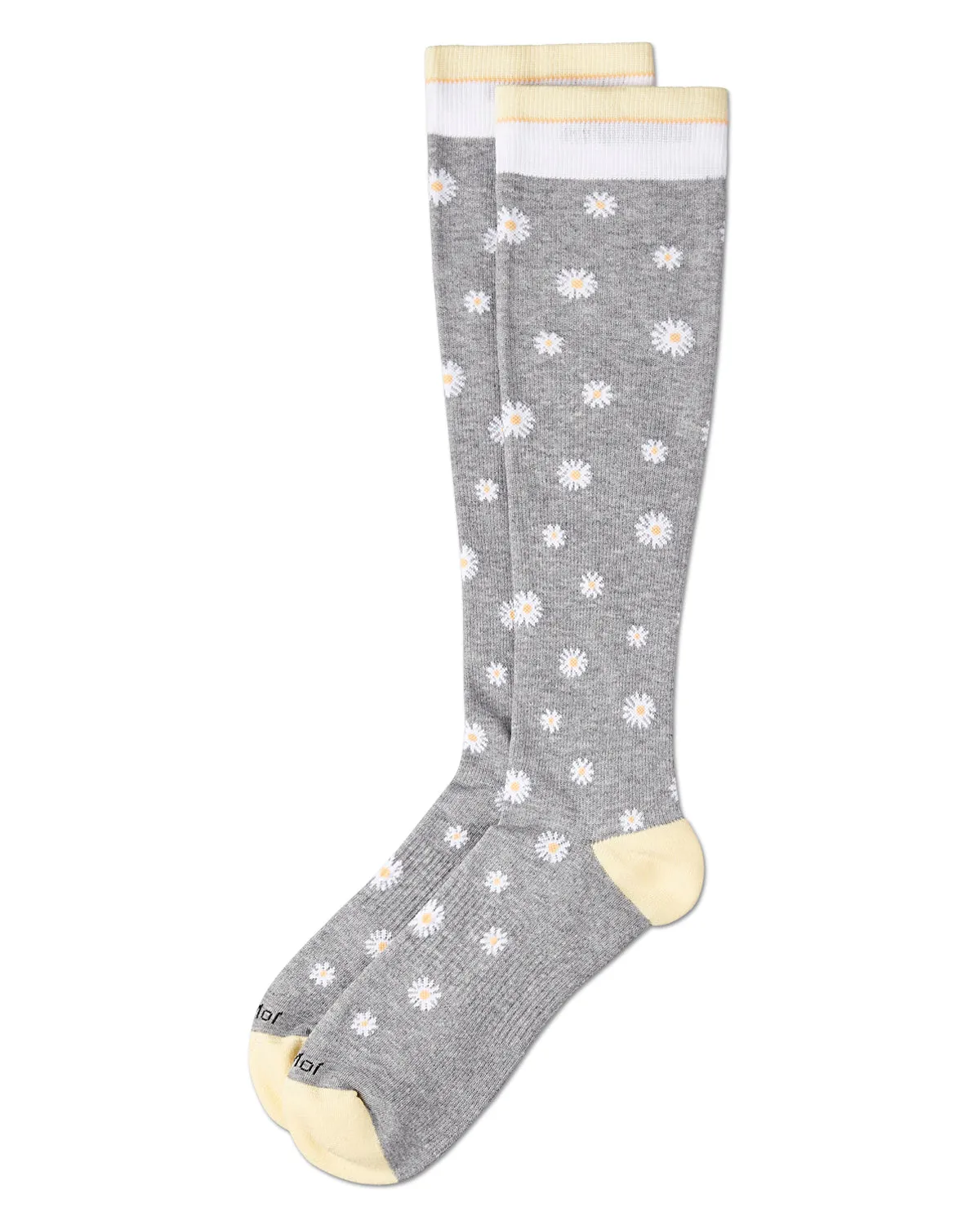 Daisies Cotton Blend 15-20 mmHg Graduated Compression Socks