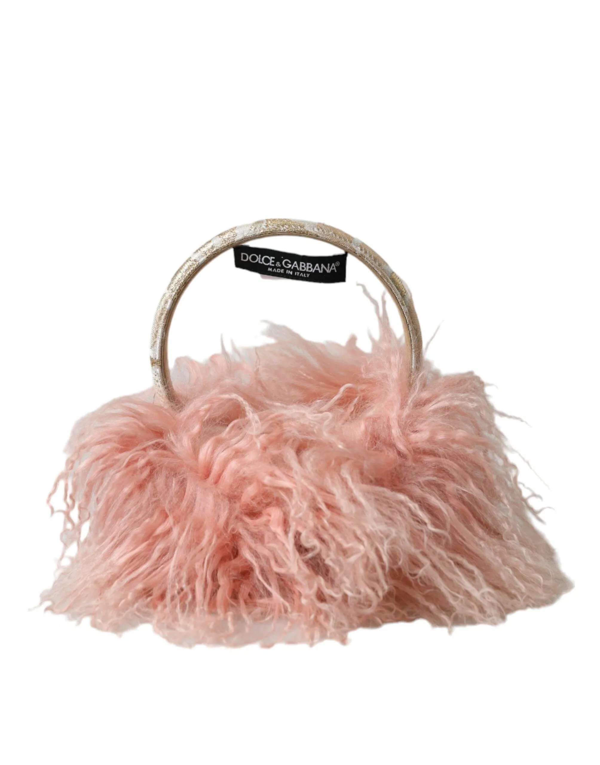 Dolce & Gabbana Pink Shearling Fur Winter Warmer Headband Ear Muffs