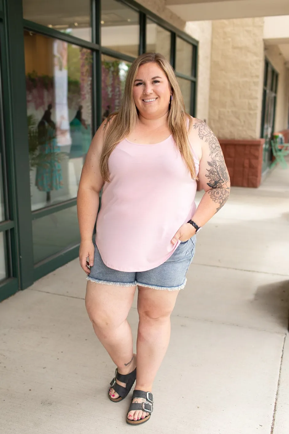 Dusty Pink Basic Scoop Tank (SM-3X)