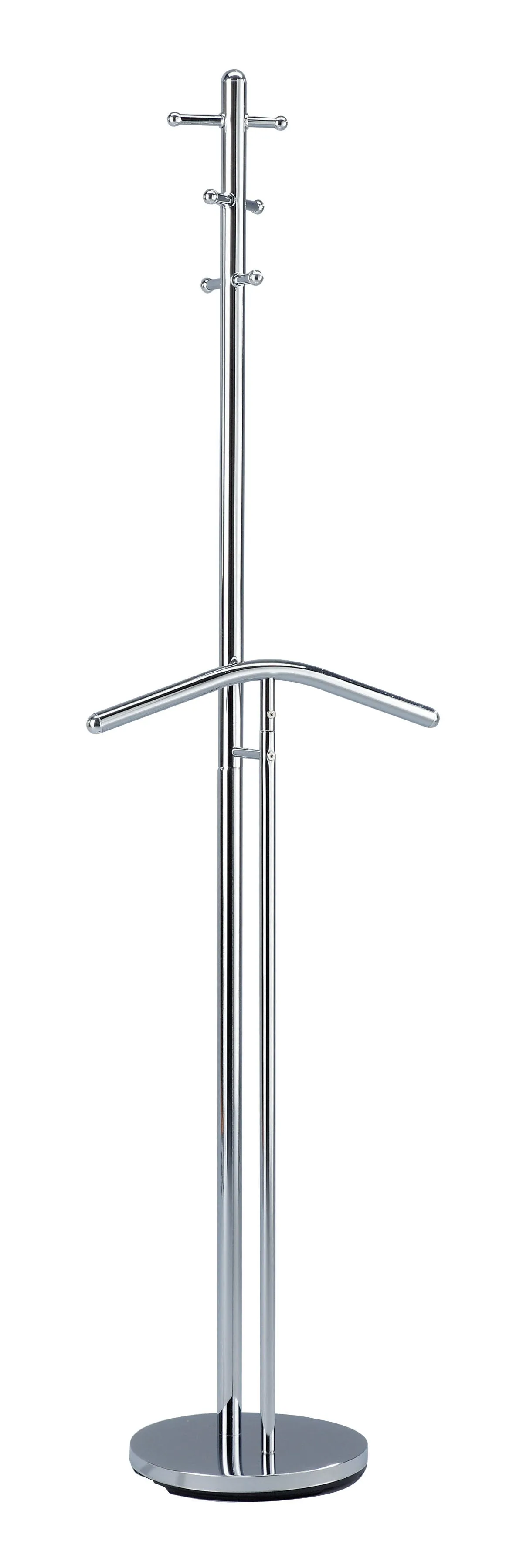 Ethan Free Standing Coat Stand w/ Suit Butler/Silver Clothes Valet Stand