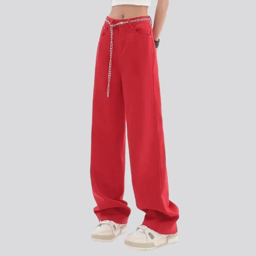 Floor-length women's jeans pants