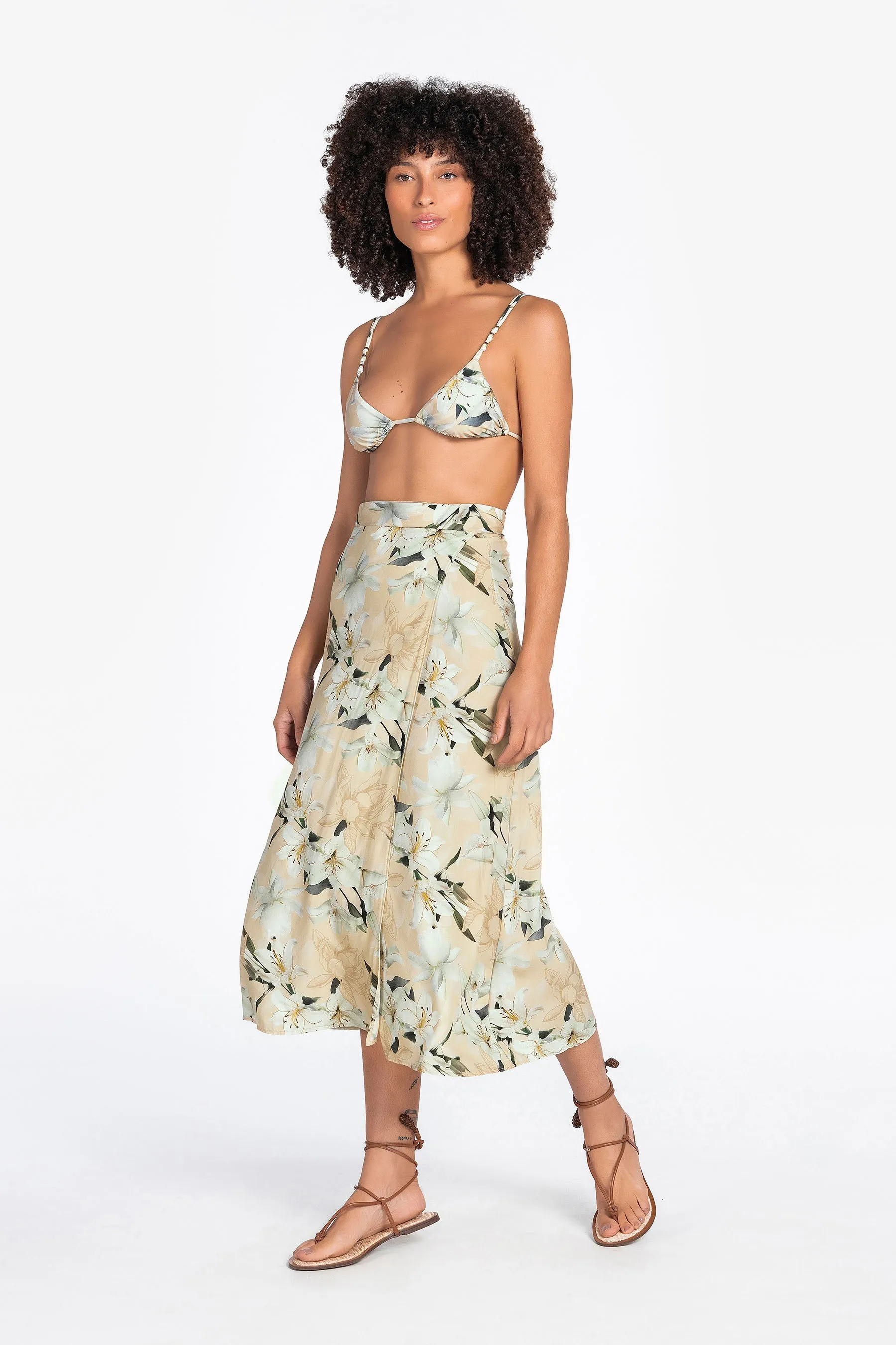 Flourish Pareo Midi Skirt