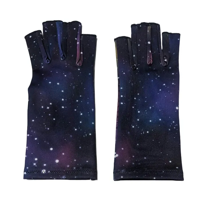 Galaxy Compression Gloves with grips