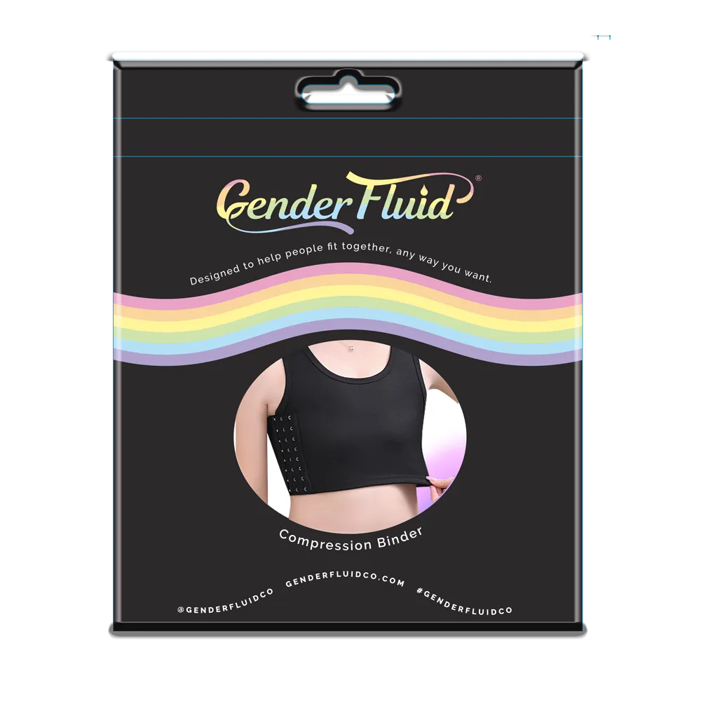 Gender Fluid Chest Binder Black- 3XLarge