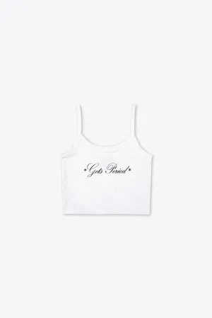 *Gets Period* Cami Tank (White)