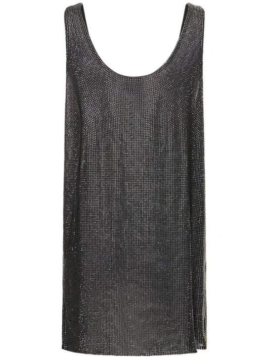 Giuseppe Di Morabito   Crystal embellished mini tank dress 