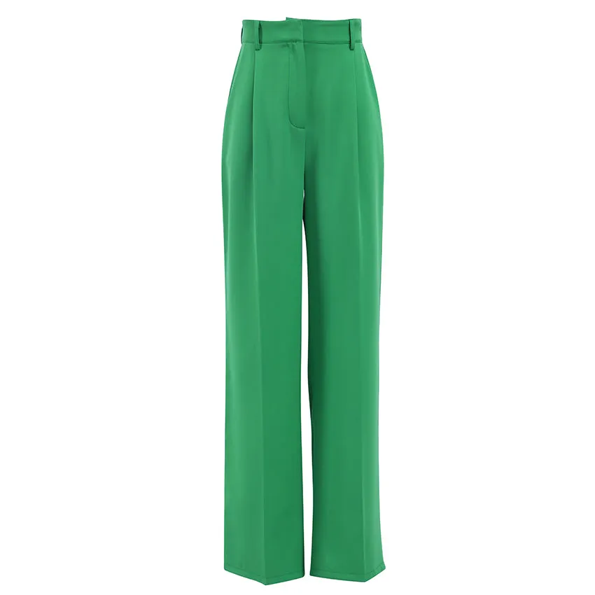 High Waist Floor Length Formal Pants