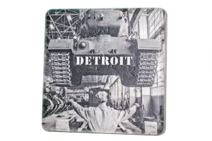 Historic Detroit Built Tank Porcelain Tile Coaster