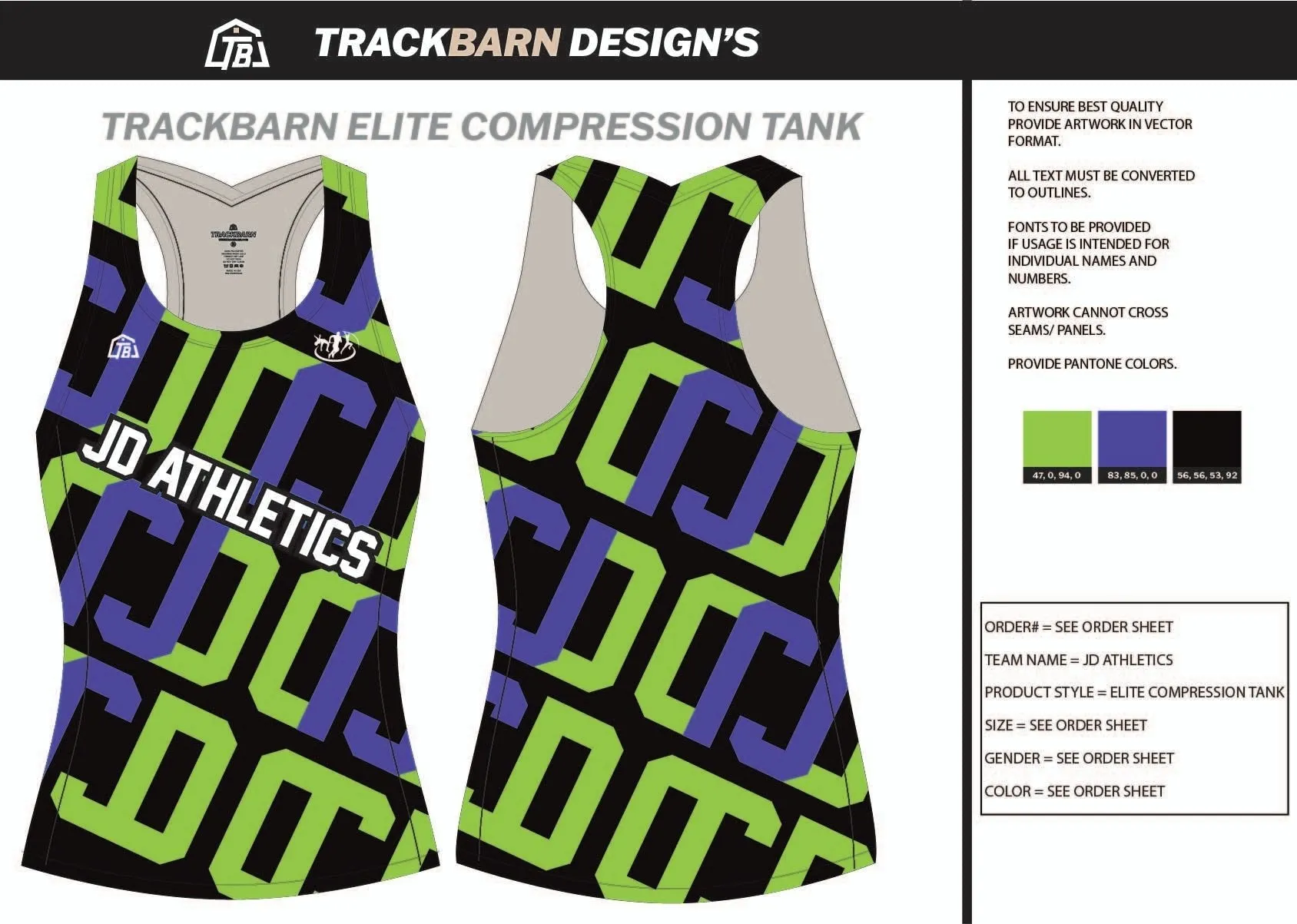 JD-Athletics- Womens Compression Tank