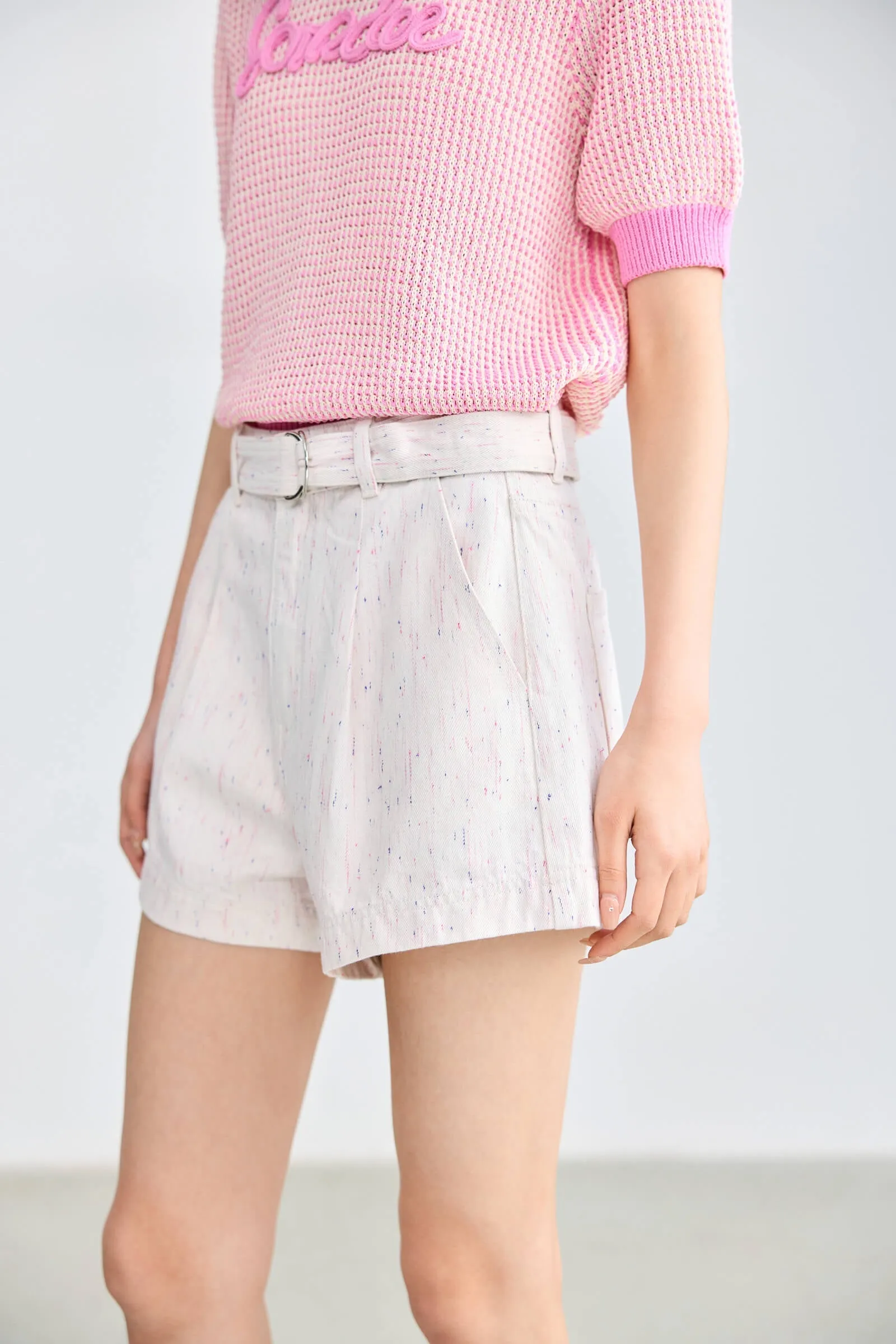 LILY High Waist Rolled Edge Shorts