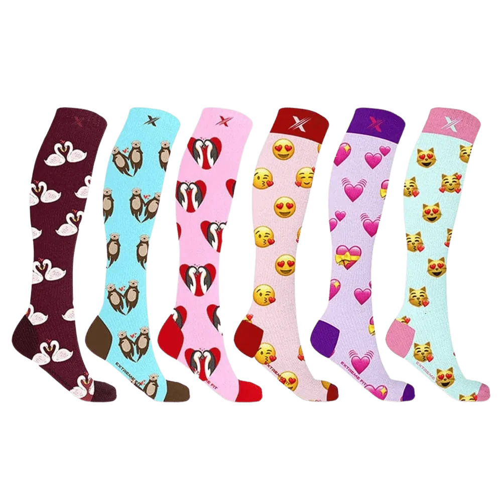 Lovebirds Compression Socks (6-Pairs)