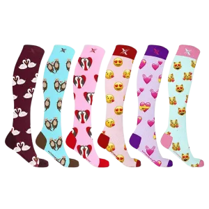 Lovebirds Compression Socks (6-Pairs)