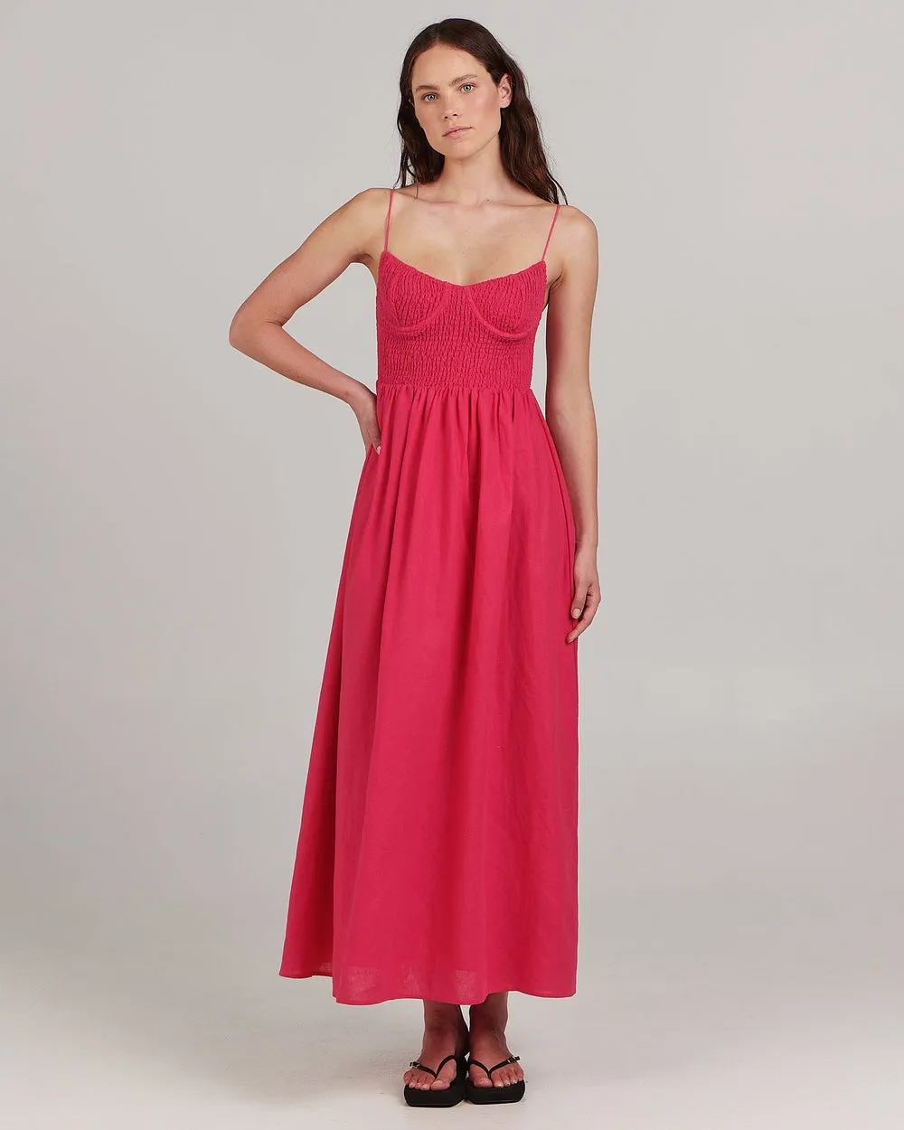 Marcey Maxi Dress | Fuschia