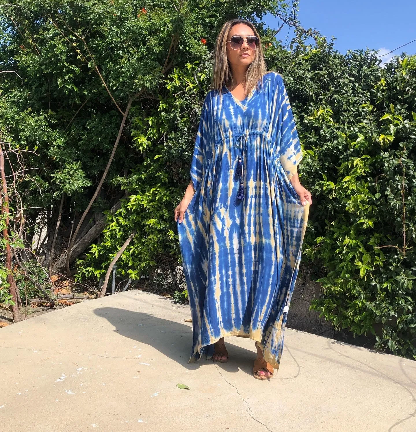 Maxi Kaftan Dress Tie Dye