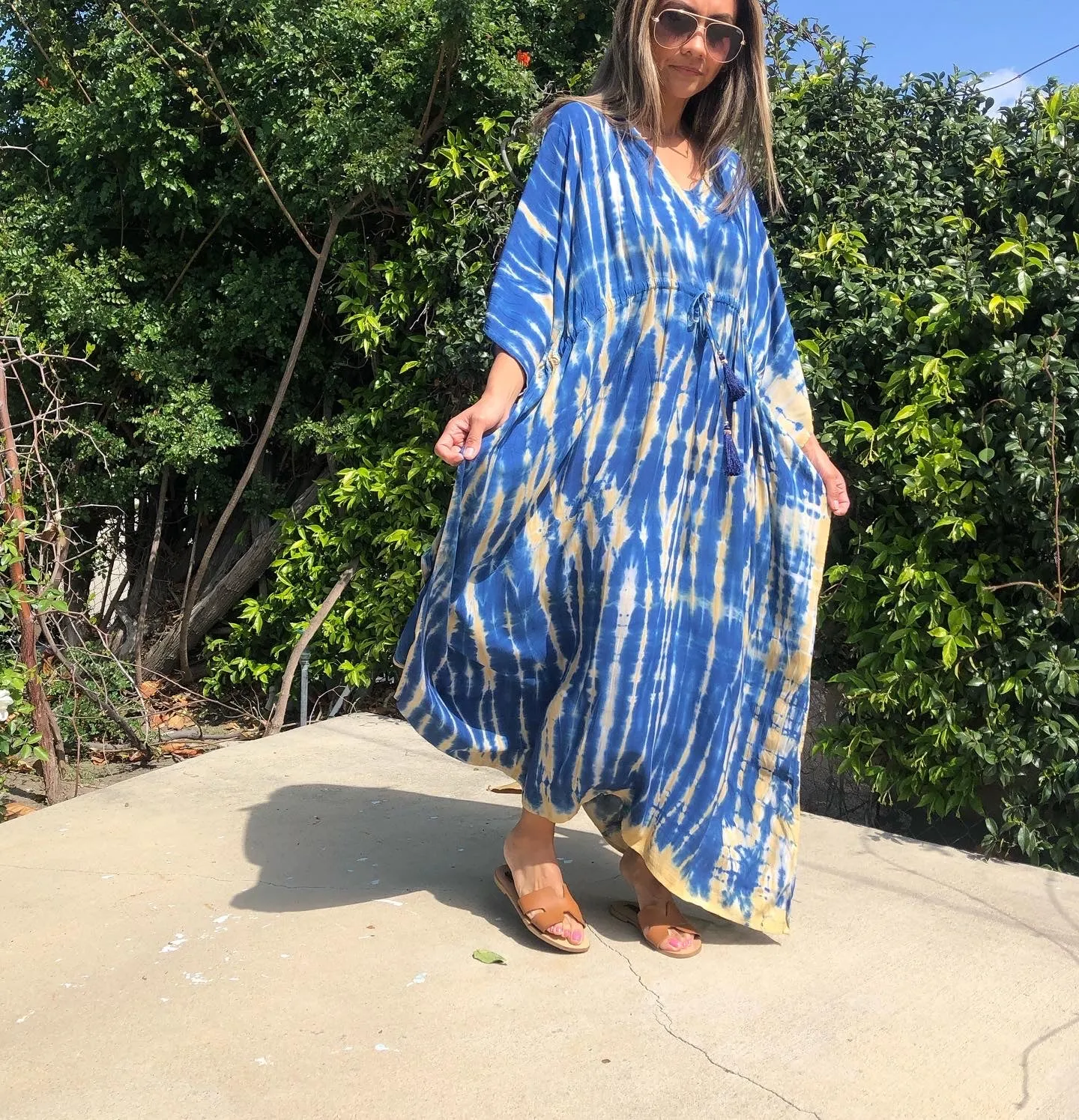 Maxi Kaftan Dress Tie Dye