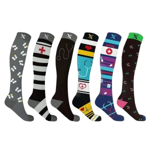 Medical Prints Compression Socks (6-Pairs)